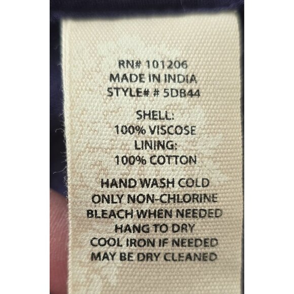 Soft Surroundings Dark Floral Crepe Tiered Maxi Dress Flutter Sleeves Womens 1X - Picture 10 of 10